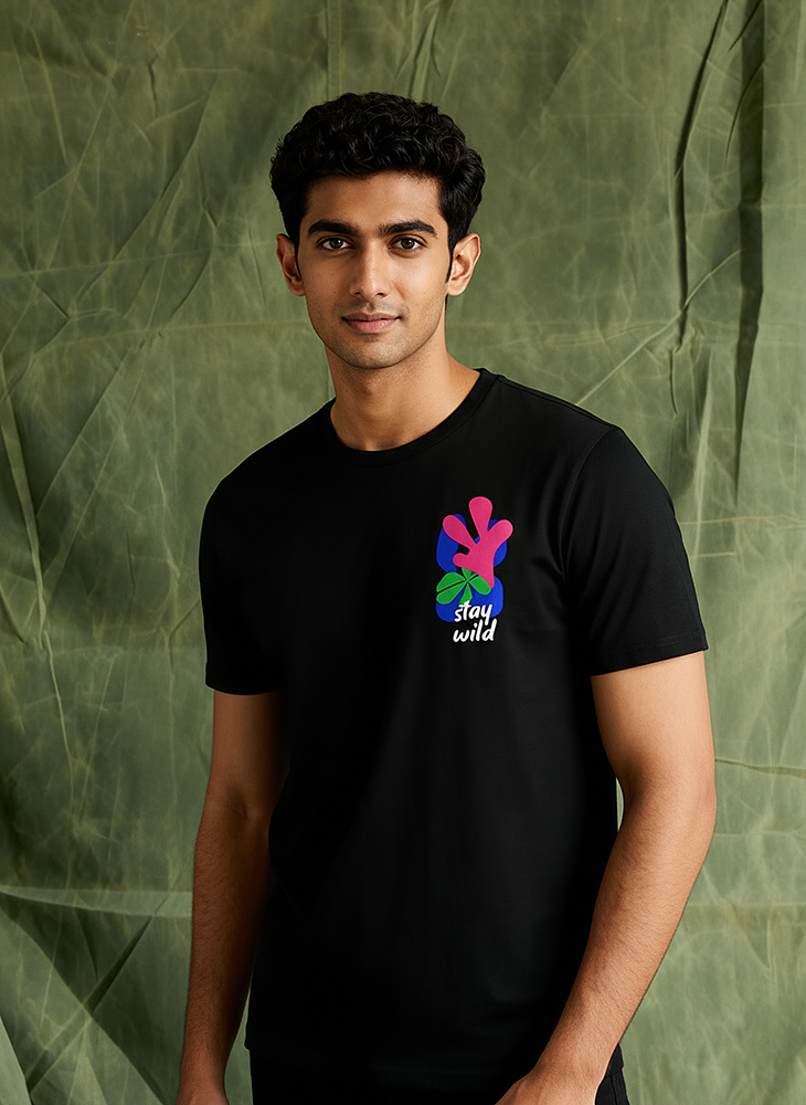 Stay Wild | Lightweight | 100% Organic Cotton | Regular Fit T-Shirt