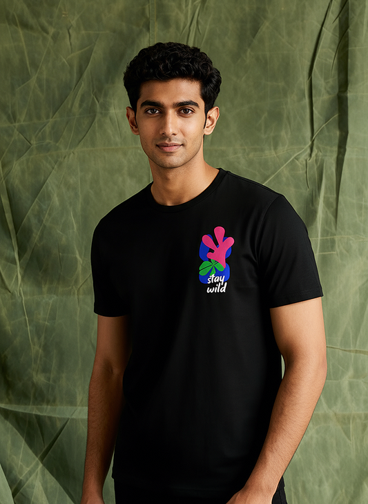 Stay Wild | Lightweight | 100% Organic Cotton | Regular Fit T-Shirt