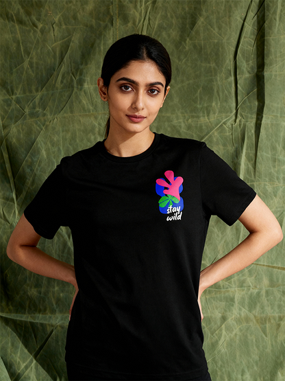 Stay Wild | Lightweight | 100% Organic Cotton | Regular Fit T-Shirt
