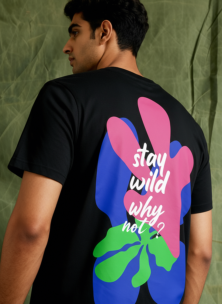 Stay Wild | Lightweight | 100% Organic Cotton | Regular Fit T-Shirt