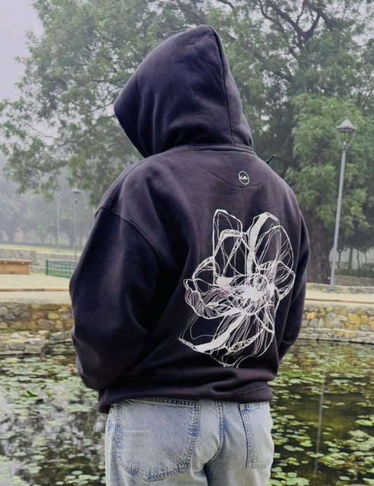 Charcoal | Oversized Printed Hoodie