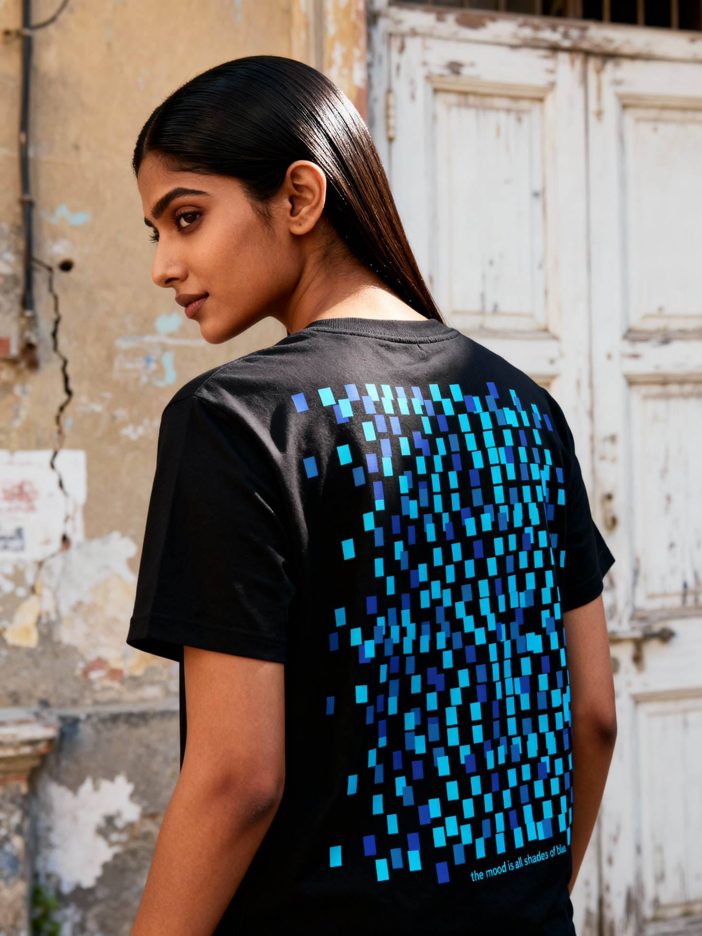 Moods of Blue | Lightweight | 100% Organic Cotton| Regular Fit T-Shirt