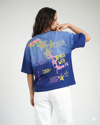 "No Rules" Ombre, Boxy Fit Unisex T-Shirt