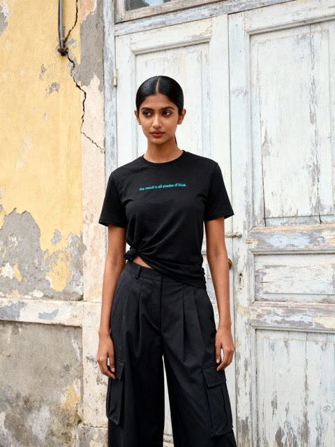 Moods of Blue | Lightweight | 100% Organic Cotton| Regular Fit T-Shirt