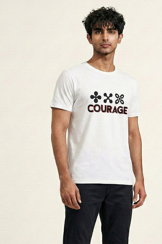Courage | Lightweight | 100% Organic Cotton | Relaxed Fit T-Shirt Regular Fit T-Shirt
