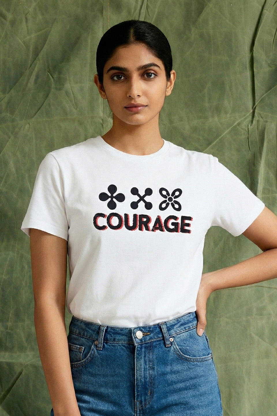 Courage | Lightweight | 100% Organic Cotton | Relaxed Fit T-Shirt Regular Fit T-Shirt