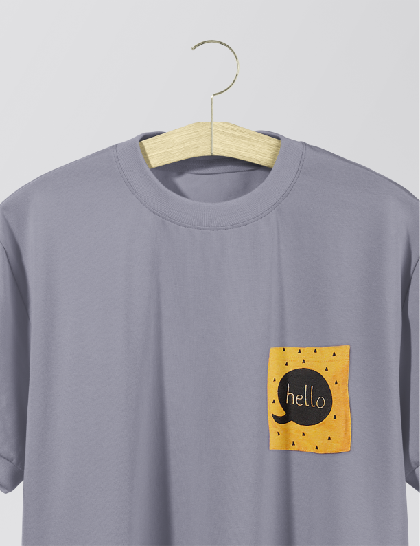 Hello | Lightweight | 100% Organic Cotton | Unisex Relaxed Fit T-Shirt
