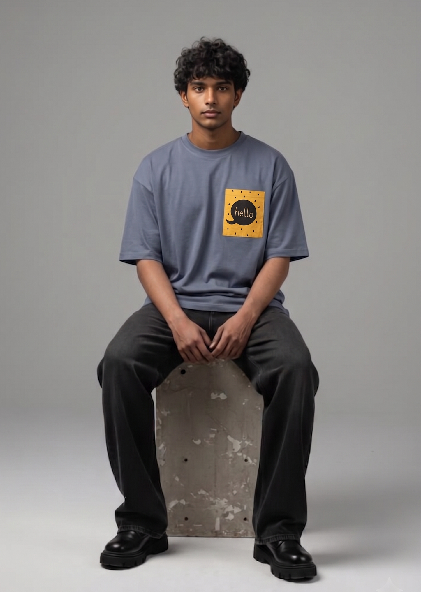 Hello | Lightweight | 100% Organic Cotton | Unisex Relaxed Fit T-Shirt