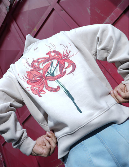 Sand | Oversized Printed Hoodie