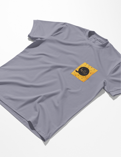 Hello | Lightweight | 100% Organic Cotton | Unisex Relaxed Fit T-Shirt