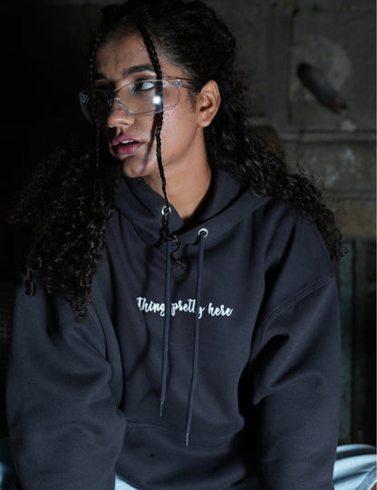 Charcoal | Oversized Printed Hoodie