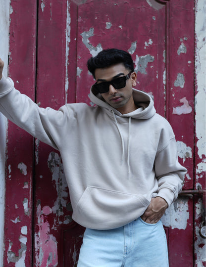 Sand | Oversized Printed Hoodie