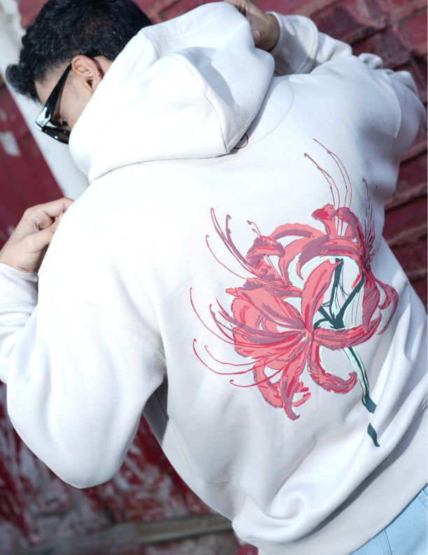 Sand | Oversized Printed Hoodie