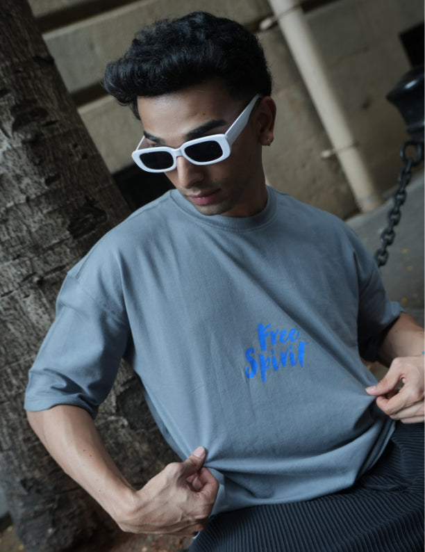 Free Spirit Oversized | 100% Cotton | 260 GSM | Puff Print T-shirt