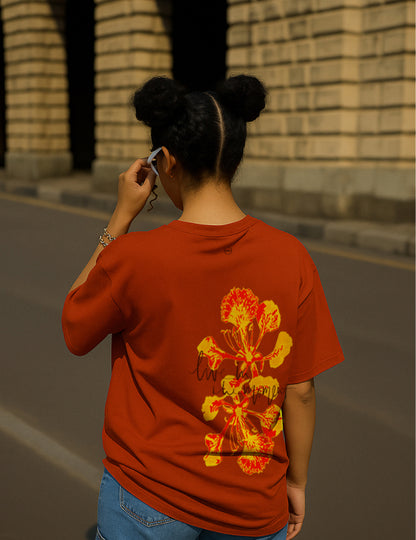 Live in the Moment Oversized | 100% Cotton | 260 GSM | Puff Print T-shirt