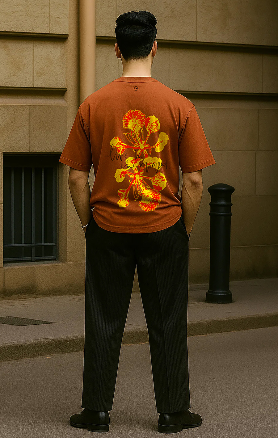 Live in the Moment Oversized | 100% Cotton | 260 GSM | Puff Print T-shirt