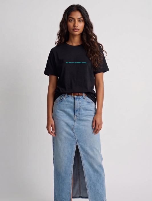 Moods of Blue | Lightweight | 100% Organic Cotton| Regular Fit T-Shirt