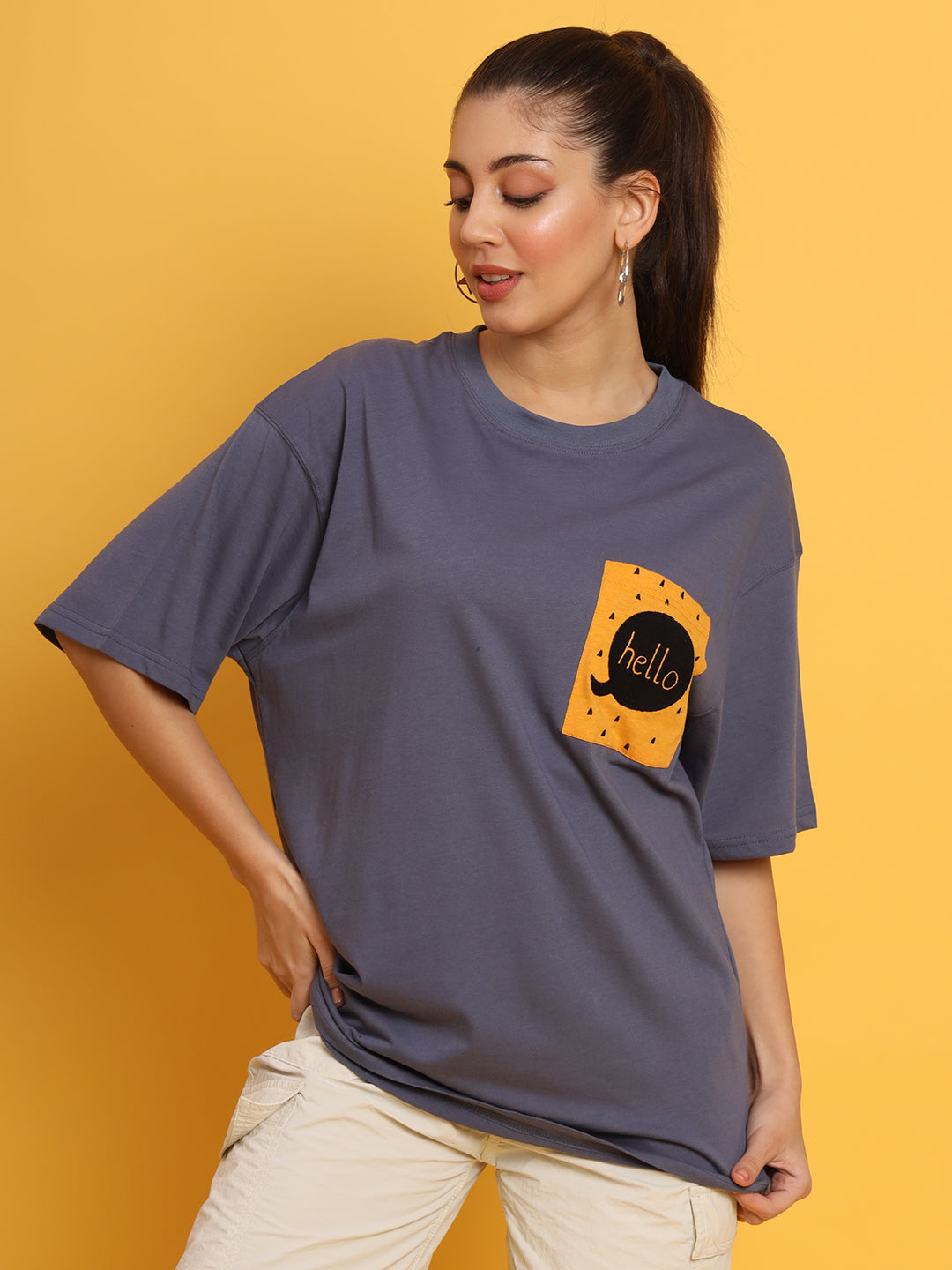 Hello | Lightweight | 100% Organic Cotton | Unisex Relaxed Fit T-Shirt