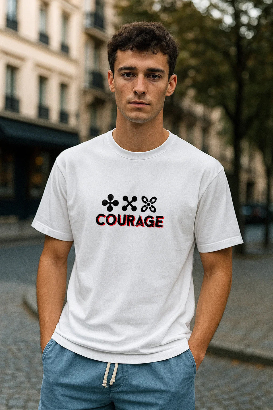 Courage | Lightweight | 100% Organic Cotton | Relaxed Fit T-Shirt Regular Fit T-Shirt