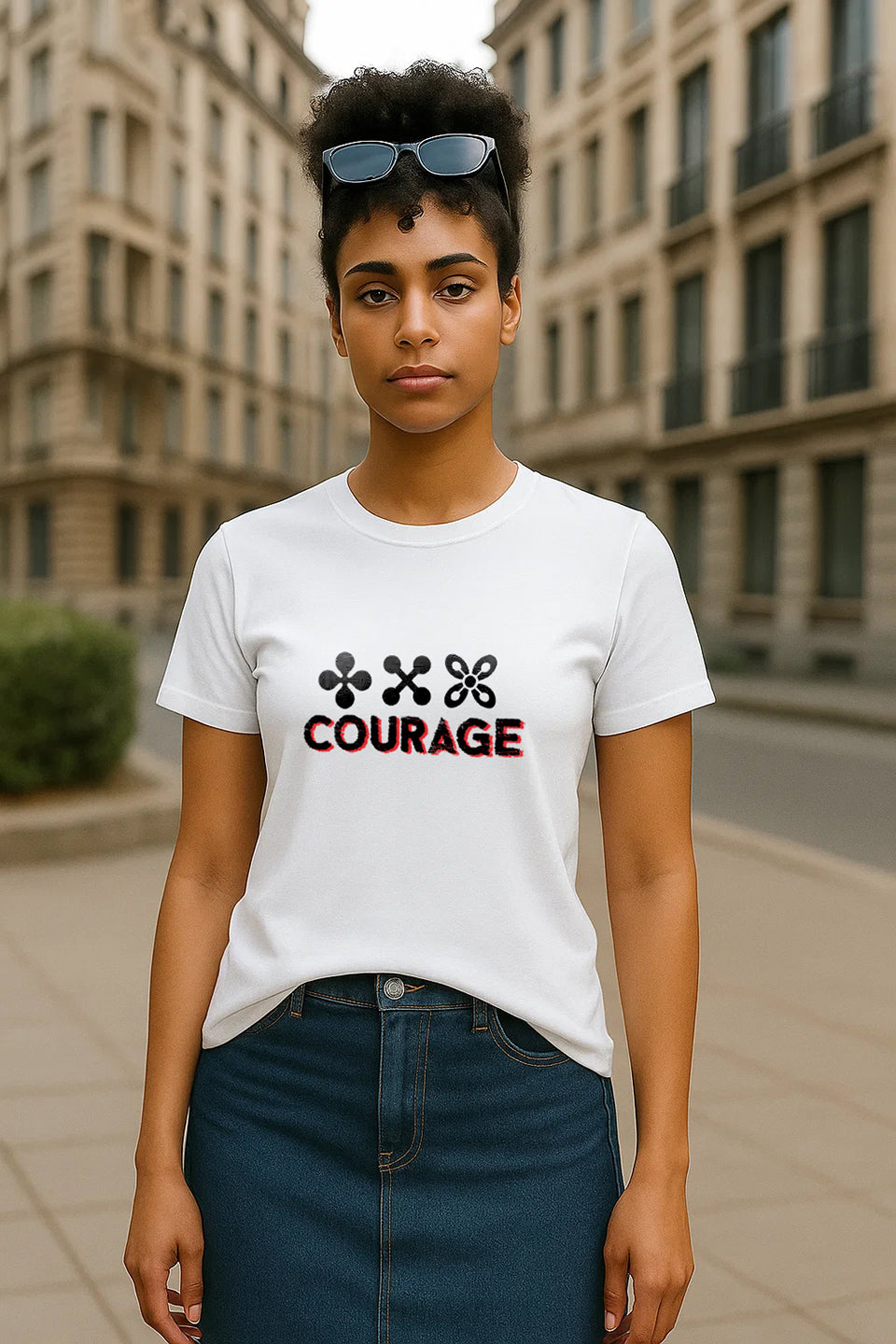 Courage | Lightweight | 100% Organic Cotton | Relaxed Fit T-Shirt Regular Fit T-Shirt