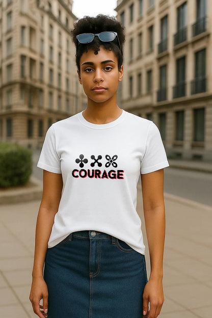 Courage | Lightweight | 100% Organic Cotton | Relaxed Fit T-Shirt Regular Fit T-Shirt