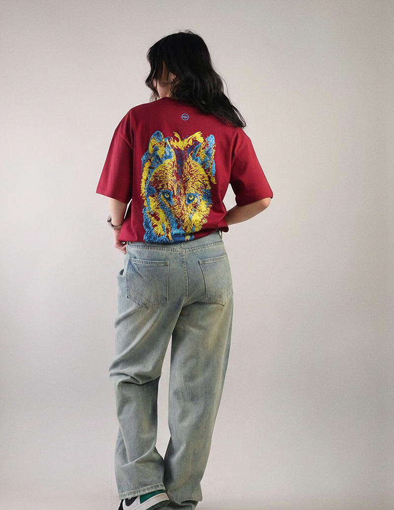 Fearless Oversized | 100% Cotton | 260 GSM | Puff Print T Shirt