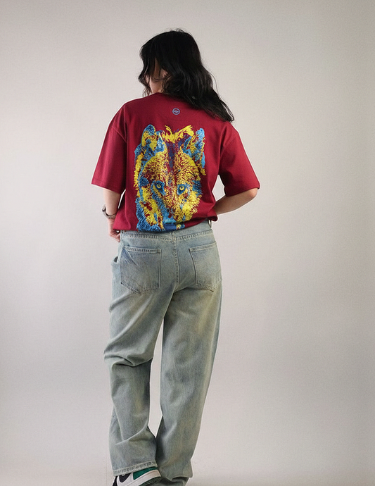 Fearless Oversized | 100% Cotton | 260 GSM | Puff Print T Shirt