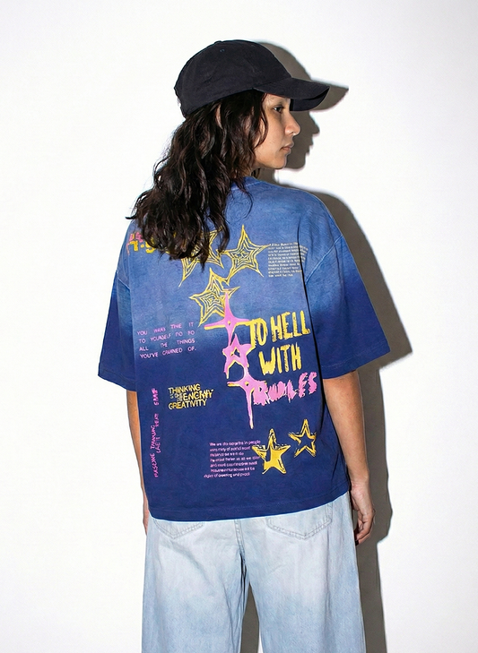 "No Rules" Ombre, Boxy Fit Unisex T-Shirt