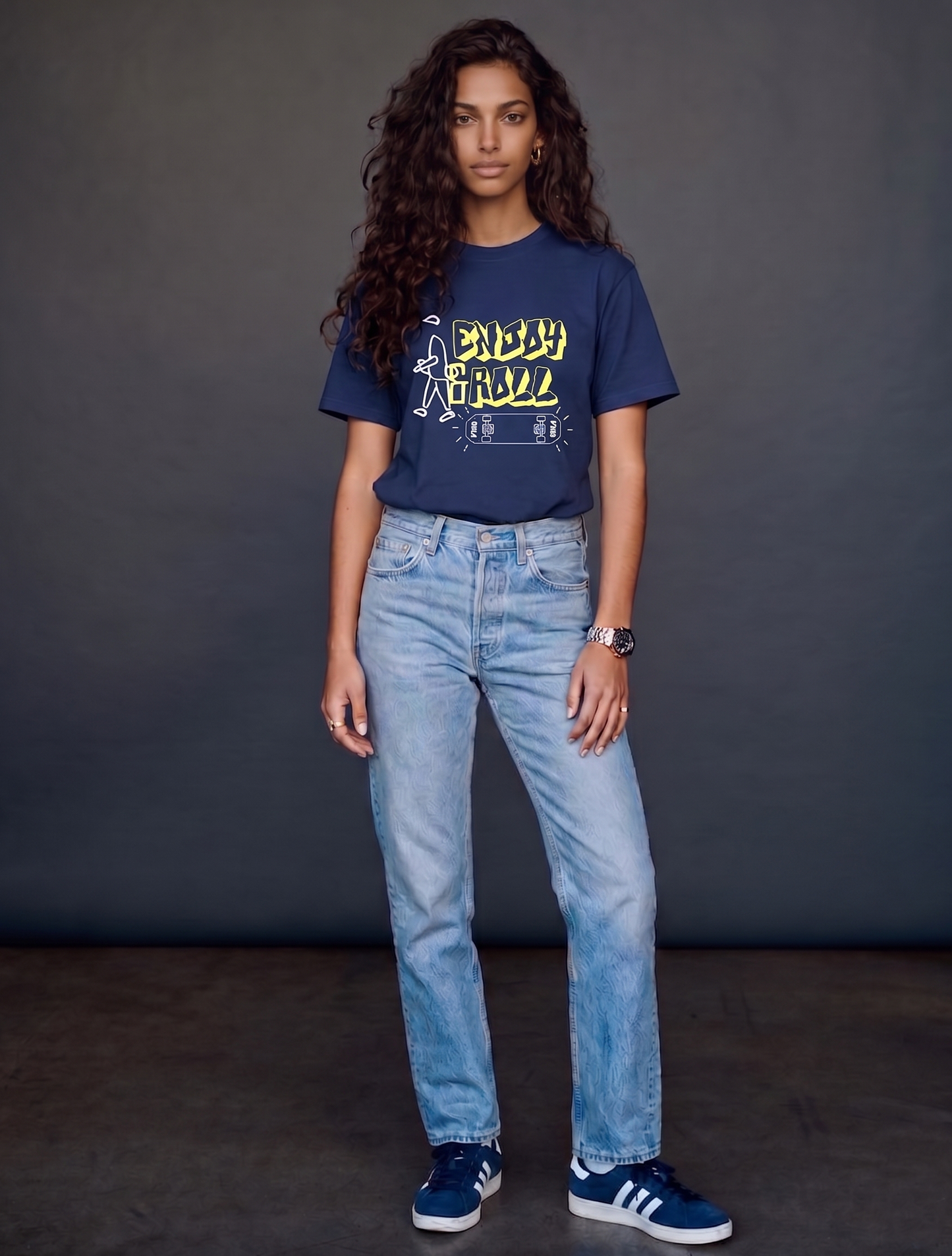 Roll N Enjoy | Lightweight | 100% Organic Cotton | Regular Fit T-Shirt